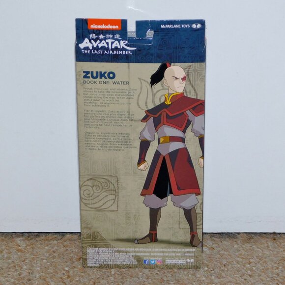2022 McFarlane Avatar: The Last Airbender 7" Zuko Figure MIB New Book One: Water - Picture 2 of 12